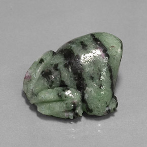 Rubí zoisita multicolor natural de 40,91 ct, forma elegante, opaco