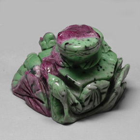 Rubí-Zoisita Multicolor natural de 1503.85 ct, Forma elegante, Opaco