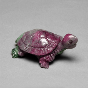 Rubí-Zoisita Multicolor natural de 46.70 ct, Forma elegante, Opaco