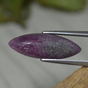 Rubí zoisita multicolor natural de 6,54 ct, marquesa, opaco