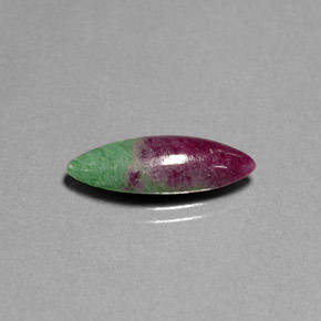 Rubí zoisita multicolor natural de 4,99 ct, marquesa, opaco