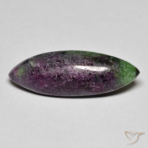 Rubí-Zoisita Multicolor natural de 7.21 ct, Marquesa, Opaco
