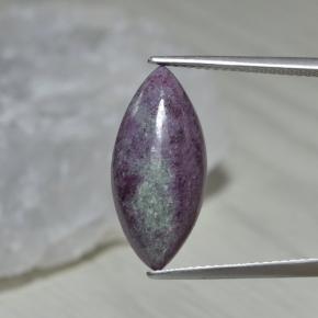 Rubí zoisita multicolor natural de 7,85 ct, marquesa, opaco