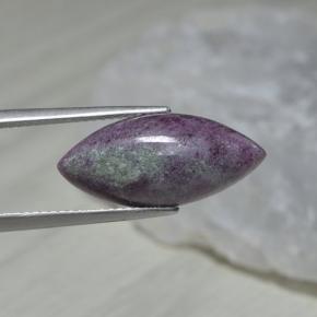 Rubí zoisita multicolor natural de 7,85 ct, marquesa, opaco