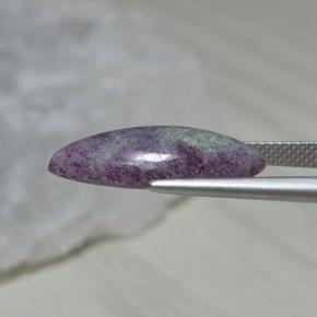 Rubí zoisita multicolor natural de 7,85 ct, marquesa, opaco