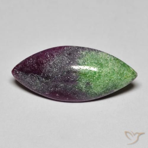 Rubí-Zoisita Multicolor natural de 8.60 ct, Marquesa, Opaco