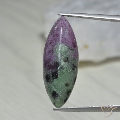 10.01ct Natural Multicolor Rubí-Zoisita, Marquesa, Opaco