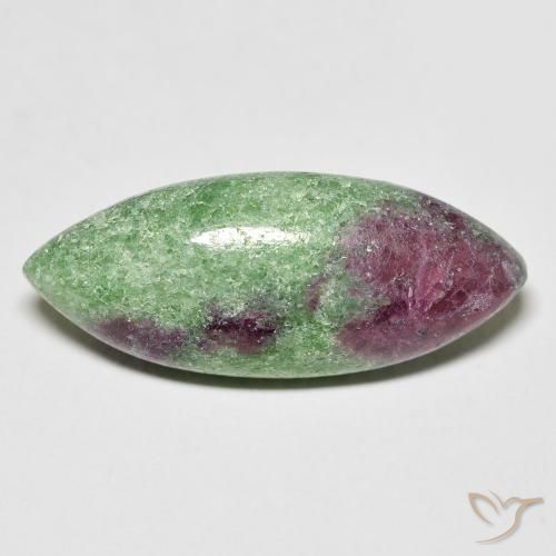 11.91ct Natural Multicolor Rubí-Zoisita, Marquesa, Opaco