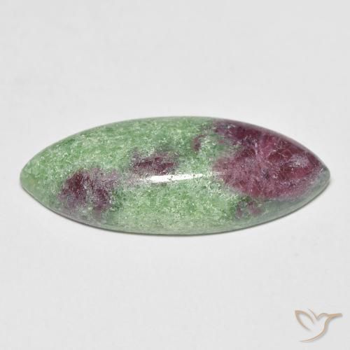 Rubí-Zoisita Multicolor natural de 11.91 ct, Marquesa, Opaco