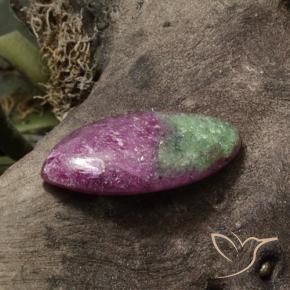 Rubí-Zoisita Multicolor natural de 12.11 ct, Marquesa, Opaco