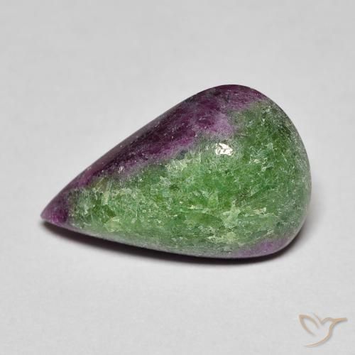 8.22ct Natural Multicolor Rubí-Zoisita, En forma de pera, Opaco