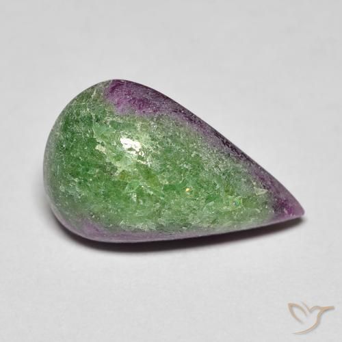 Rubí-Zoisita Multicolor natural de 8.22 ct, En forma de pera, Opaco
