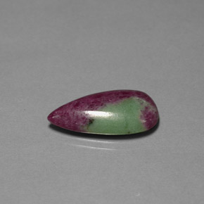 Rubí zoisita multicolor natural de 12,16 ct, en forma de pera, opaco