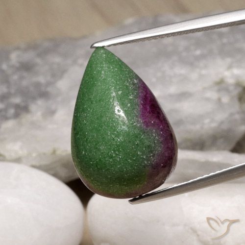 19.64ct Natural Multicolor Rubí-Zoisita, En forma de pera, Opaco