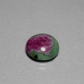 Rubí zoisita multicolor natural de 4,96 ct, corte redondo, opaco