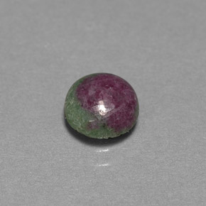 Rubí zoisita multicolor natural de 1,33 ct, corte redondo, opaco