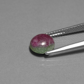 Rubí zoisita multicolor natural de 2,19 ct, corte redondo, opaco