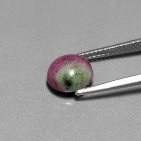 Rubí zoisita multicolor natural de 2,96 ct, corte óvalo, opaco