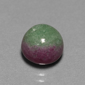 Rubí zoisita multicolor natural de 4,85 ct, corte redondo, opaco
