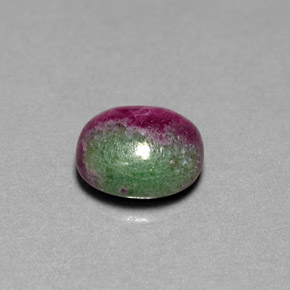 Rubí-Zoisita Multicolor natural de 5.62 ct, Corte Óvalo, Opaco
