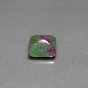 Rubí-Zoisita Multicolor natural de 3.01 ct, Corte Baguette, Opaco