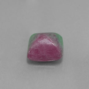 Rubí zoisita multicolor natural de 3,22 ct, baguette, opaco