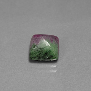 Rubí zoisita multicolor natural de 3,64 ct, baguette, opaco