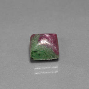Rubí zoisita multicolor natural de 4,47 ct, baguette, opaco
