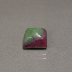 Rubí zoisita multicolor natural de 3,85 ct, baguette, opaco