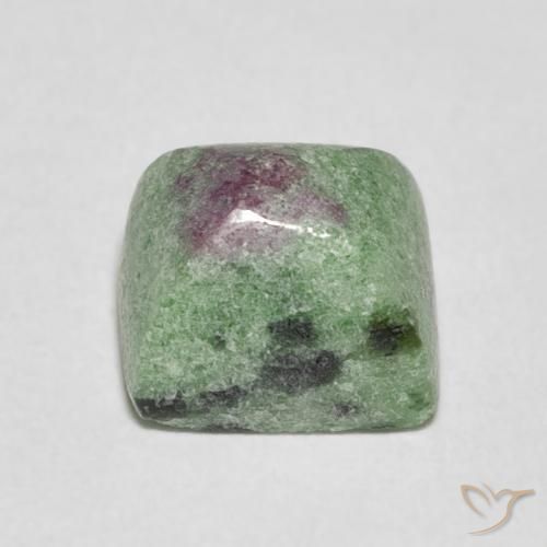 5.41ct Natural Multicolor Rubí-Zoisita, Corte Baguette, Opaco