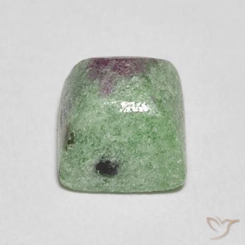 Rubí-Zoisita Multicolor natural de 5.41 ct, Corte Baguette, Opaco