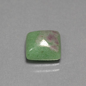 Rubí zoisita multicolor natural de 3,05 ct, cuadrado, opaco