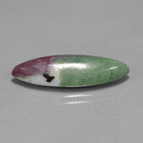 Rubí zoisita multicolor natural de 8,33 ct, marquesa, opaco