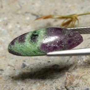 Rubí-Zoisita Multicolor natural de 7.40 ct, Marquesa, Opaco