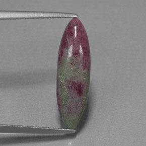 Rubí-Zoisita Multicolor natural de 3.22 ct, Marquesa, Opaco