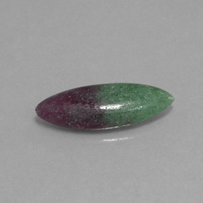 Rubí zoisita multicolor natural de 2,11 ct, marquesa, opaco