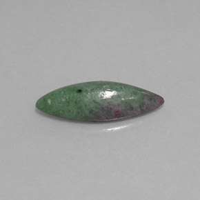 Rubí zoisita multicolor natural de 2,95 ct, marquesa, opaco