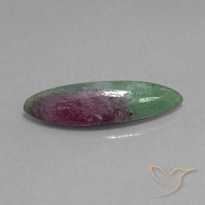 Rubí-Zoisita Multicolor natural de 6.03 ct, Marquesa, Opaco