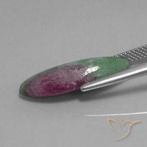 Rubí-Zoisita Multicolor natural de 6.03 ct, Marquesa, Opaco