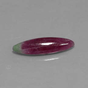 Rubí zoisita multicolor natural de 3,94 ct, marquesa, opaco