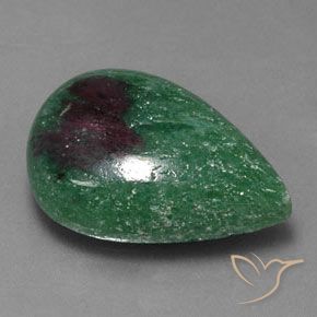 Rubí-Zoisita Multicolor natural de 16.04 ct, En forma de pera, Opaco