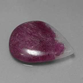 Rubí zoisita multicolor natural de 21,21 ct, en forma de pera, opaco