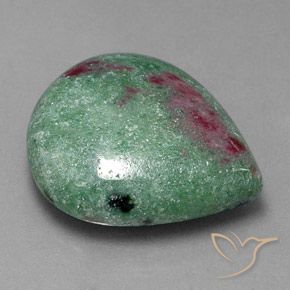 Rubí-Zoisita Multicolor natural de 23.66 ct, En forma de pera, Opaco