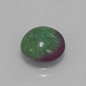 Rubí zoisita multicolor natural de 2,80 ct, corte redondo, opaco