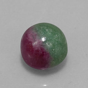 Rubí-Zoisita Multicolor natural de 6.30 ct, Corte Redondo, Opaco