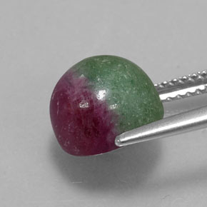 Rubí-Zoisita Multicolor natural de 6.30 ct, Corte Redondo, Opaco