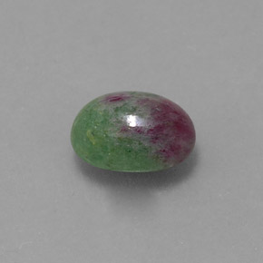 Rubí zoisita multicolor natural de 2,27 ct, corte óvalo, opaco