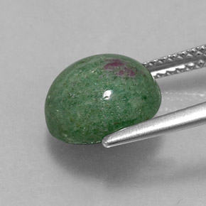 Rubí zoisita multicolor natural de 5,13 ct, corte redondo, opaco