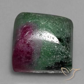 Rubí-Zoisita Multicolor natural de 32.11 ct, Cuadrado, Opaco