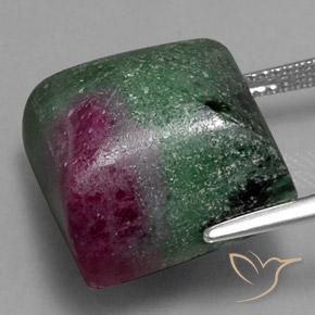Rubí-Zoisita Multicolor natural de 32.11 ct, Cuadrado, Opaco